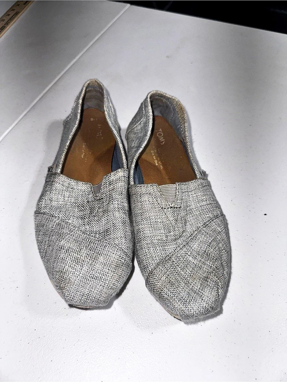 TOMS Classic Alpargata Espadrille Flats Gray US 6